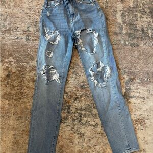 BDG Distressed High Rise Blue Jeans